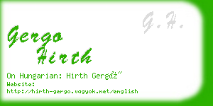 gergo hirth business card